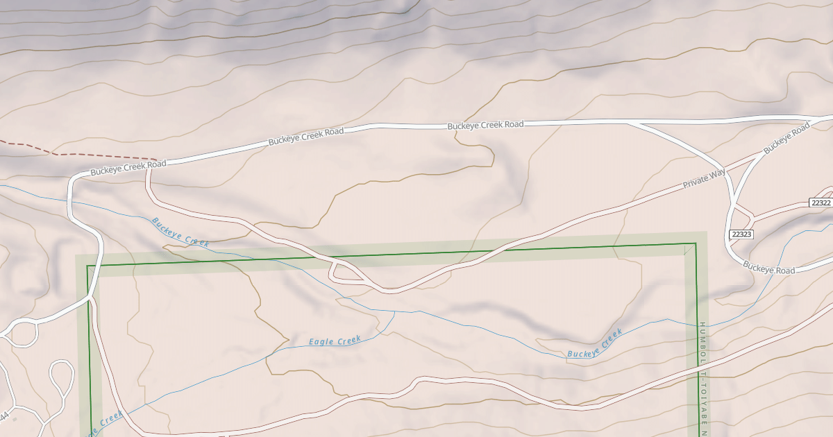 Map preview of BUCKEYE CREEK ROAD