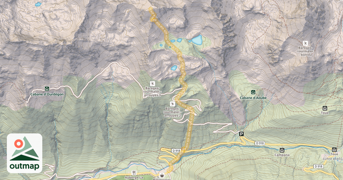Map of Pic de Barbe — Tournaboup