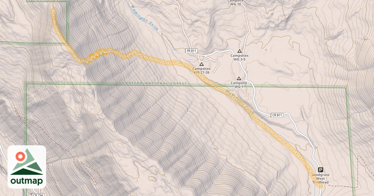 Map of Coneys Up Track