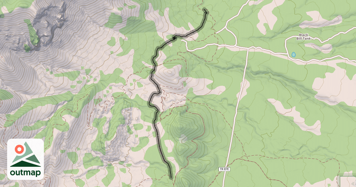 Map of Old Little Elden Trail