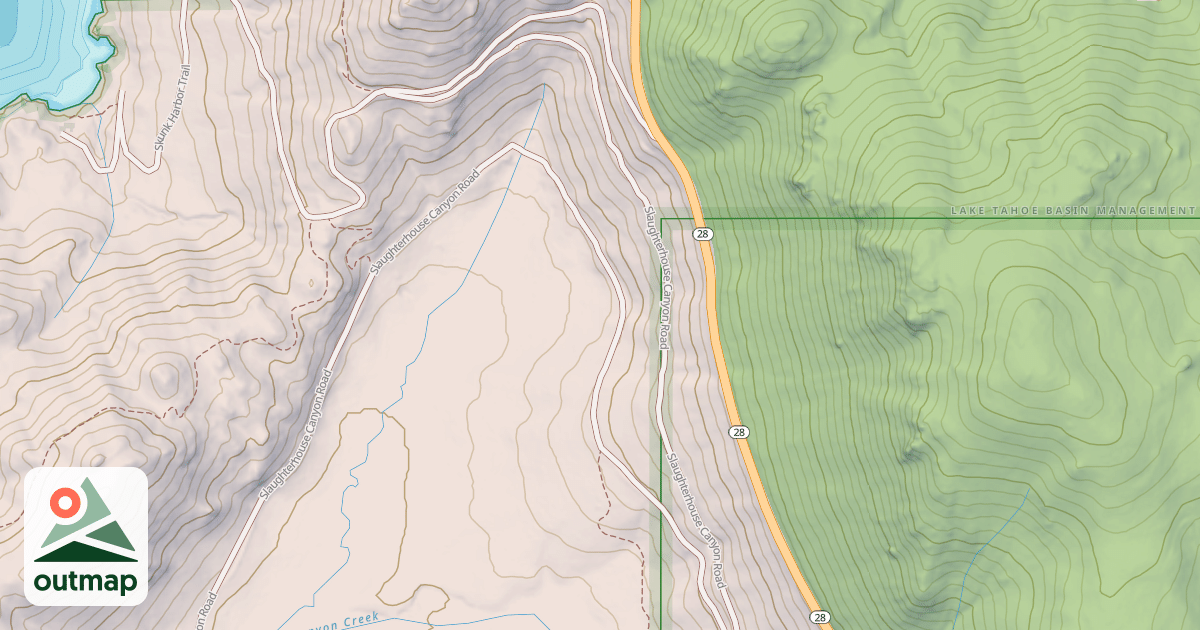 Map of SLAUGHTERHOUSE RR GRADE RD
