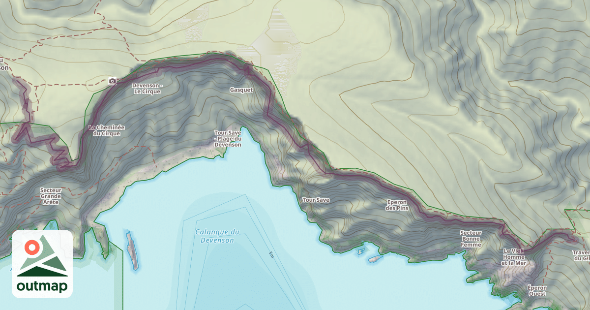 Map of Falaises du Devenson
