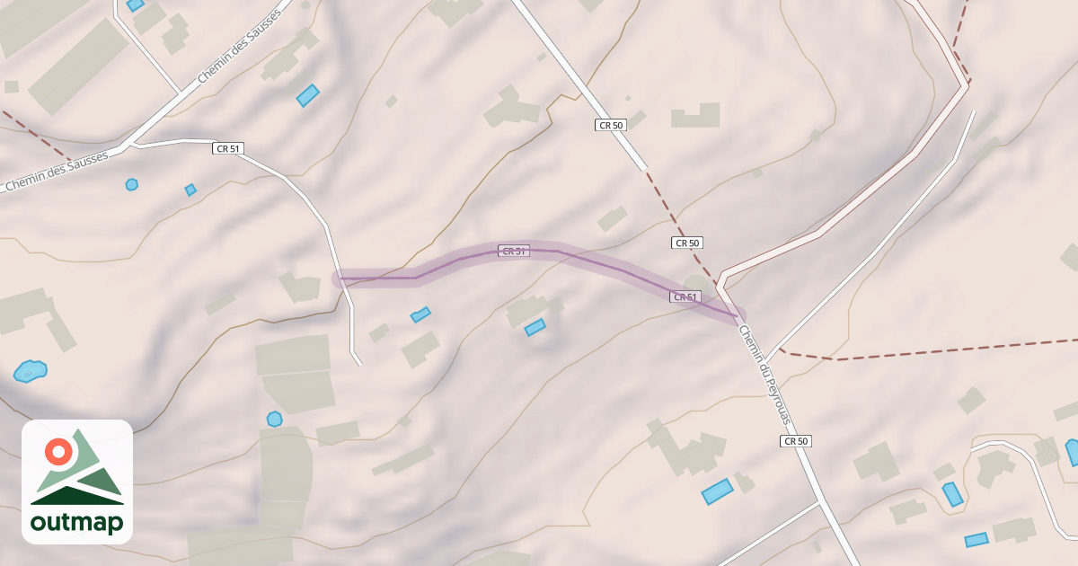 Map of Chemin de la Cabergue