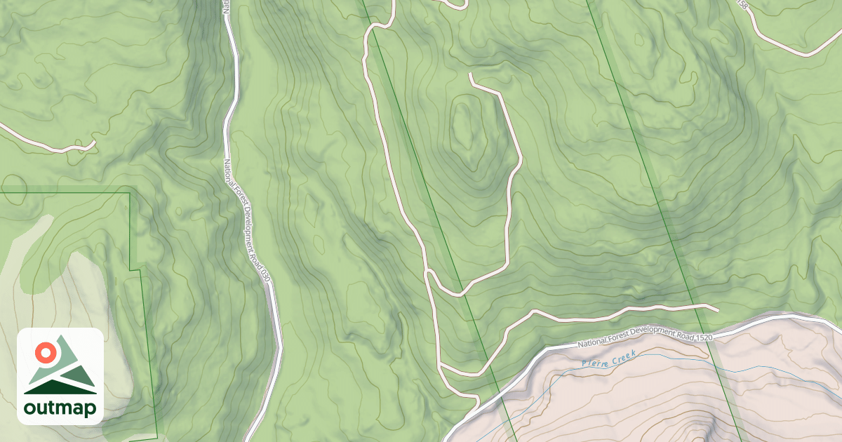 Map of USFS Motor Vehicle Use Map Roads {A023EDC6-E588-4916-A231-FDFAAD2FD835}