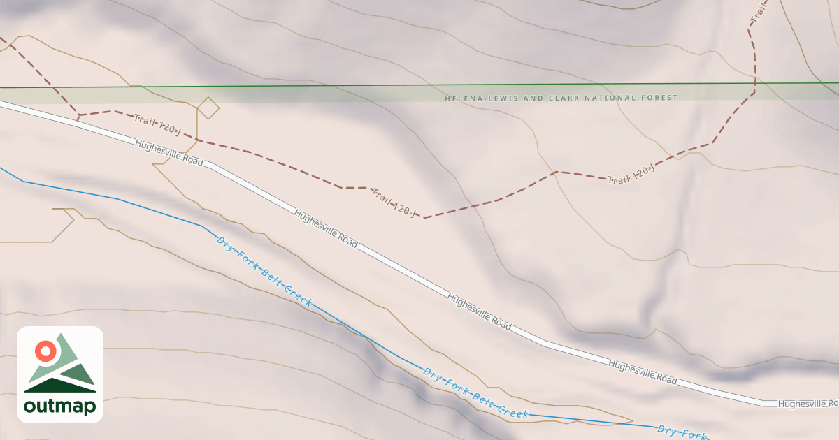 Map of DRY FORK DISPERSED J