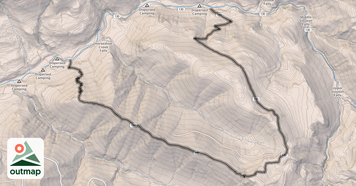 Map of Horseshoe Ridge Trail #140