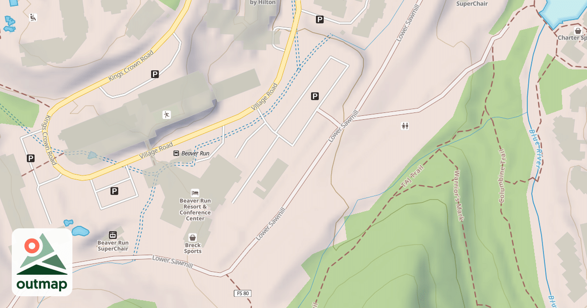 Map of BRECKENRIDGE SKI AREA