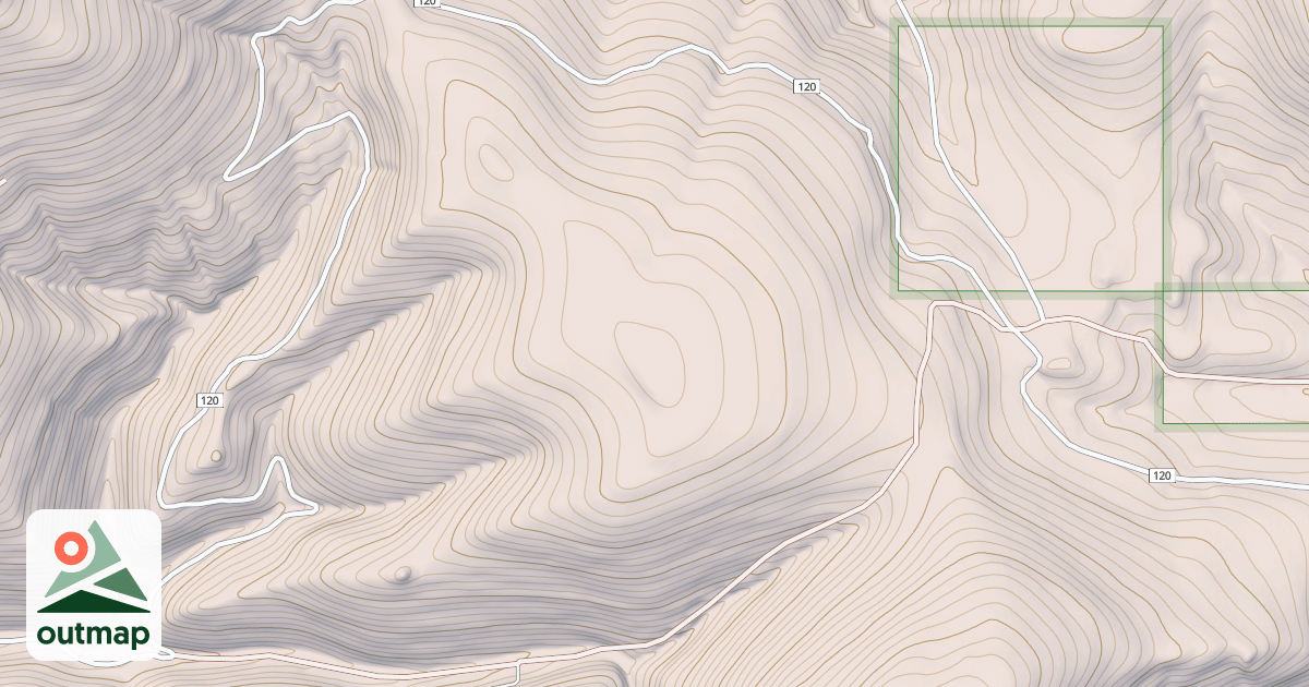Map of Anderson Peak