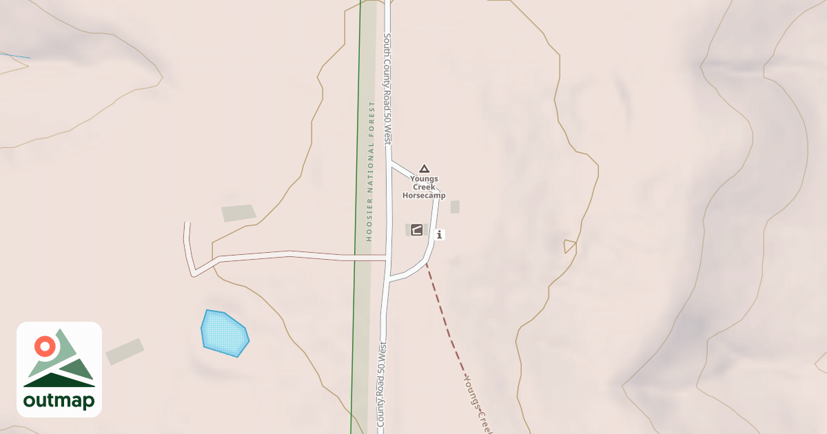 Map of YOUNGS CREEK HORSE CAMP-LOOP