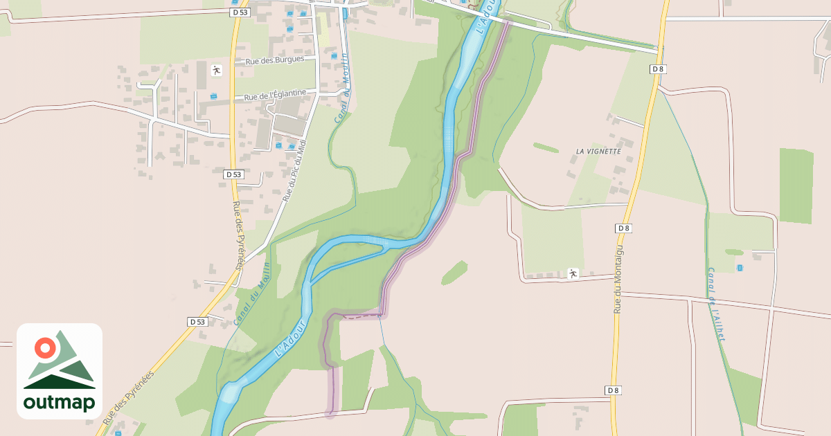 Map of Les Sentiers de l'Adour
