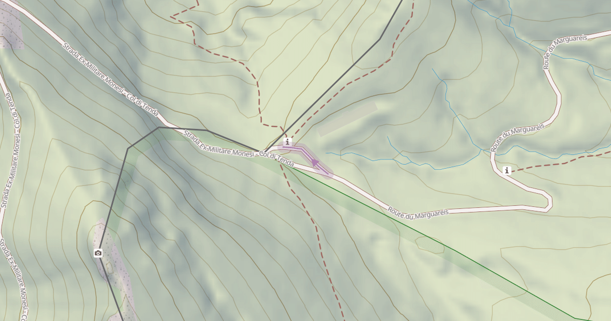 Map preview of Route du Marguareis