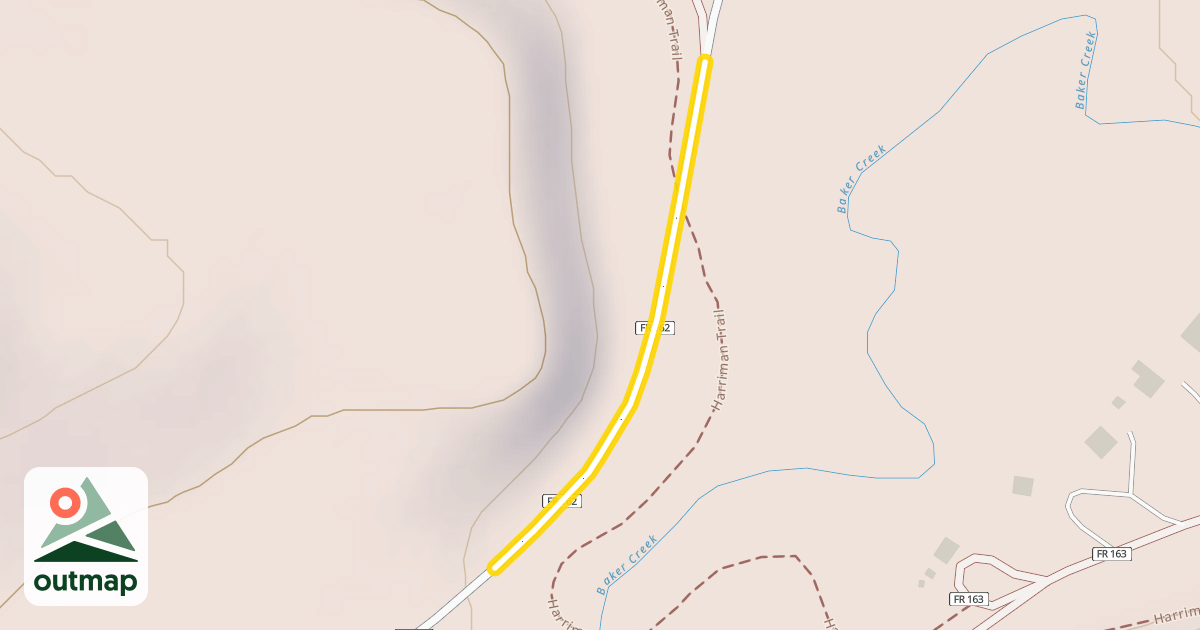 Map of Baker Creek Road