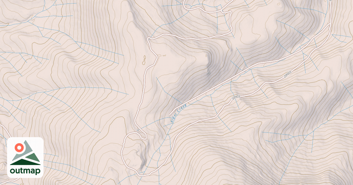 Map of ALDER SPUR