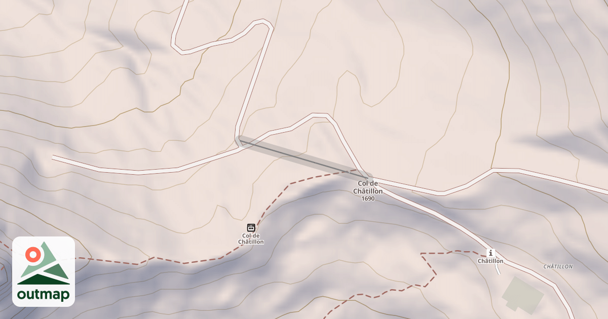 Map of Col de Chatillon