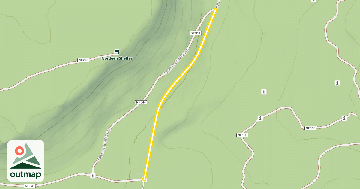 Map of Forest Road 4615