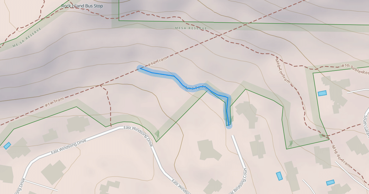 Map preview of M17 To Tram