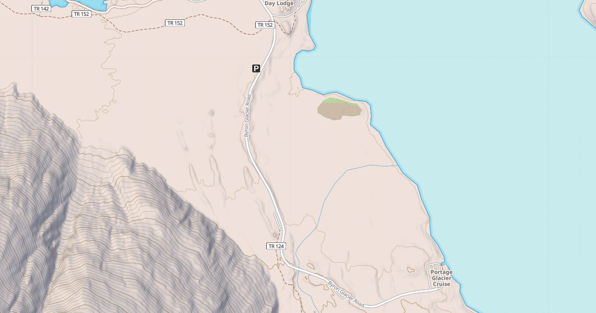 Map preview of BYRON GLACIER RD