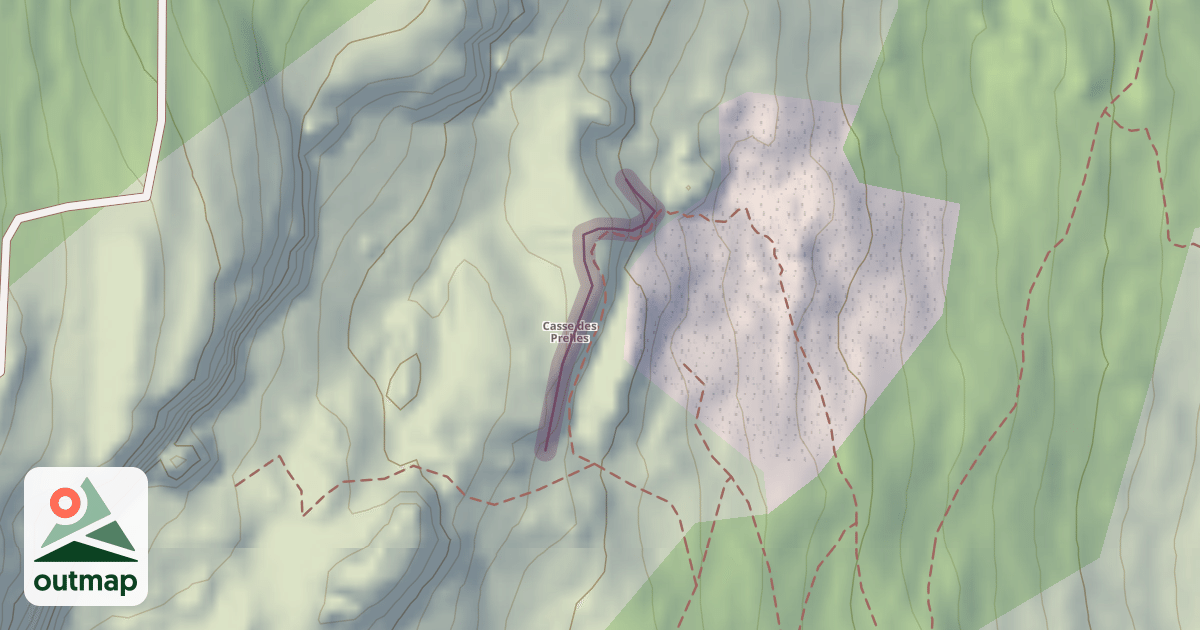 Map of Climbing Crag