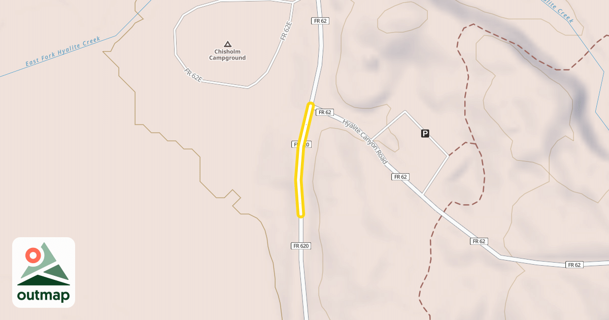 Map of Hyalite Canyon Road