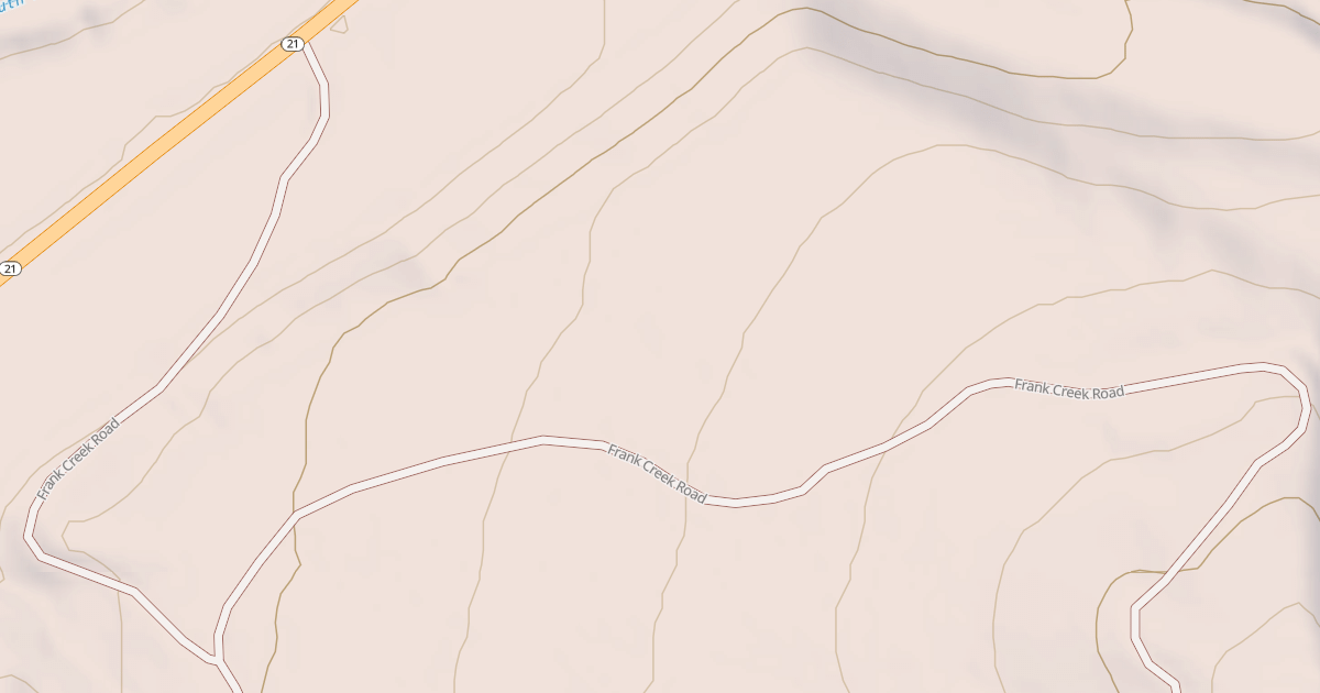 Map preview of FRANK CREEK ROAD
