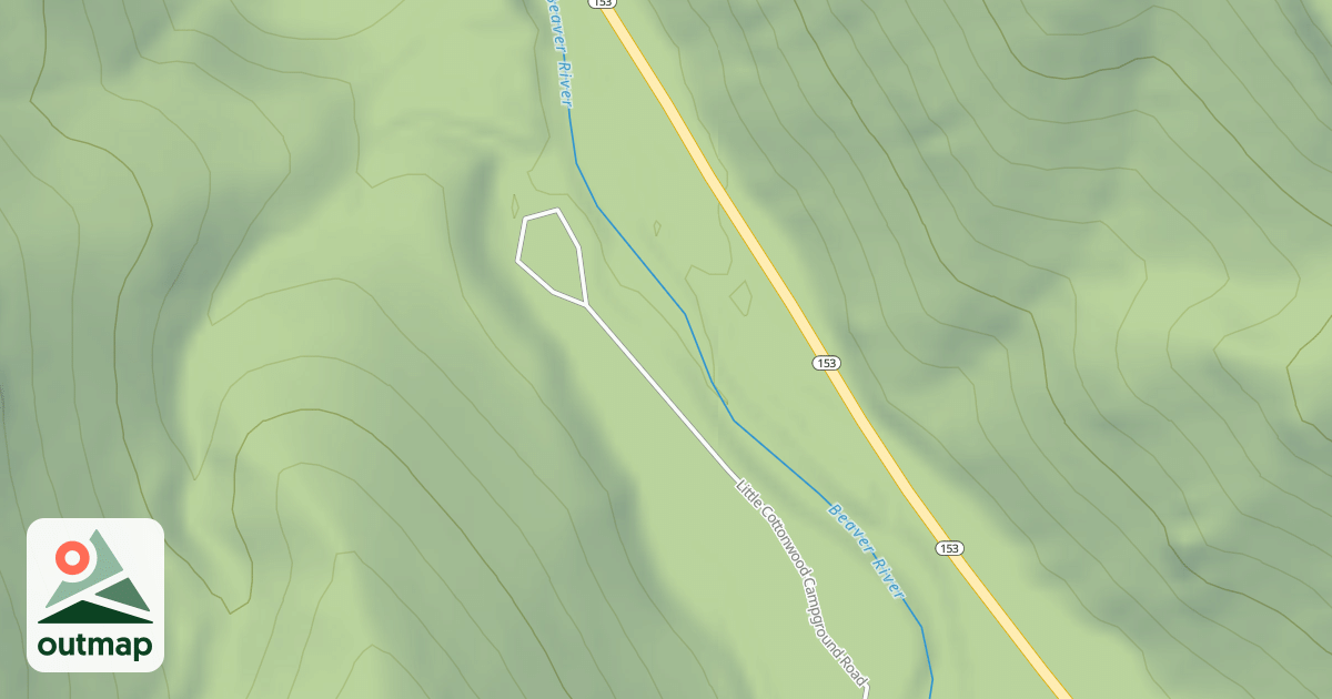 Map of LT COTTONWOOD ACCESS FISHING
