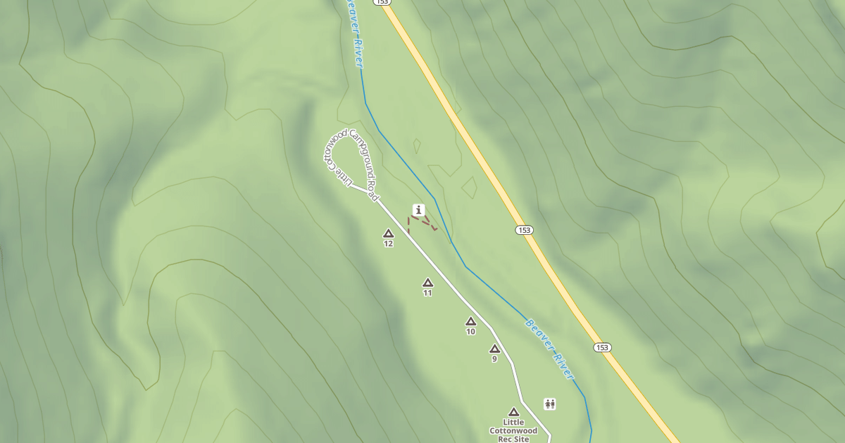 Map preview of LT COTTONWOOD ACCESS FISHING