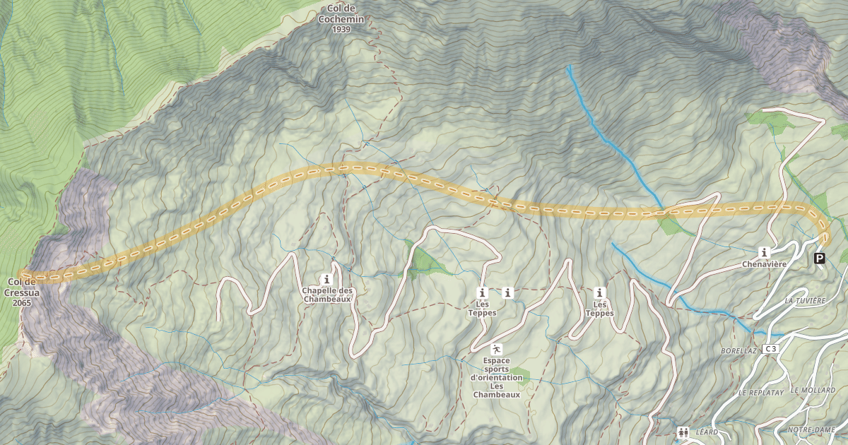 Map preview of Col de Cressua — Pierre-Brune