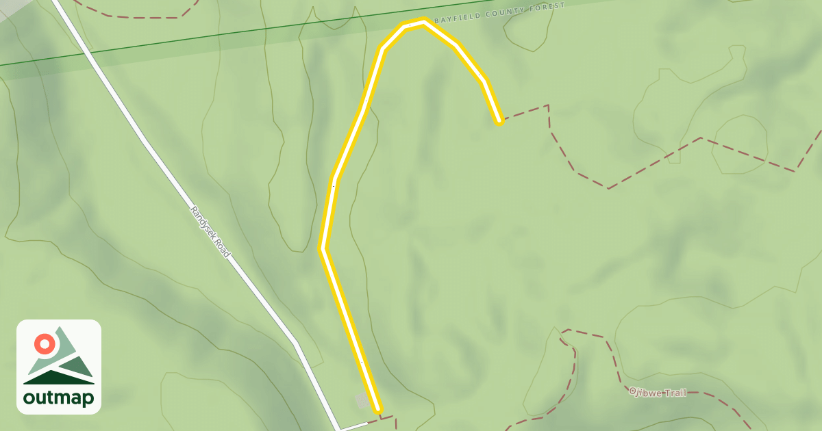 Map of North End Ski Trail