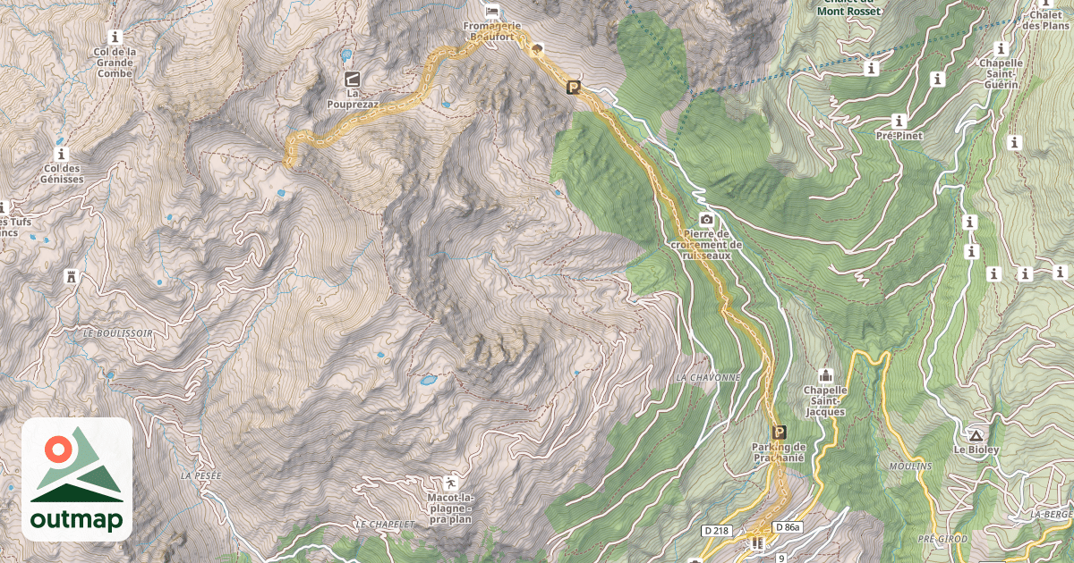 Map of Col de Col Noire — Granier