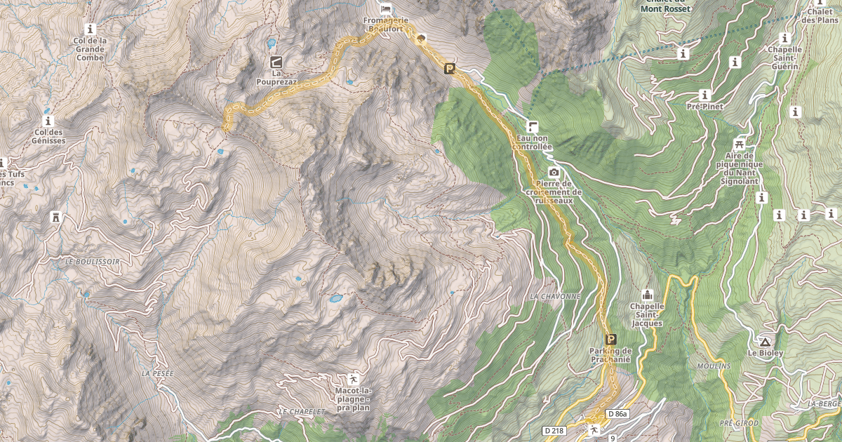 Map preview of Col de Col Noire — Granier