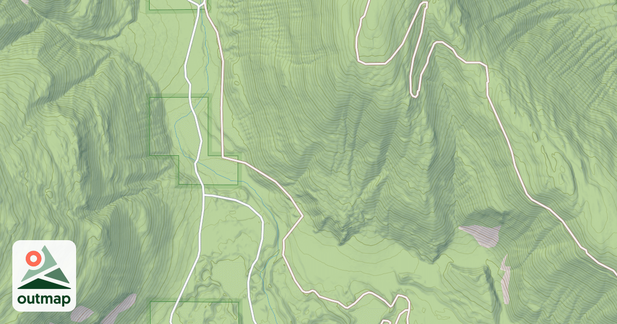 Map of LOWER BORDER MOUNTAIN
