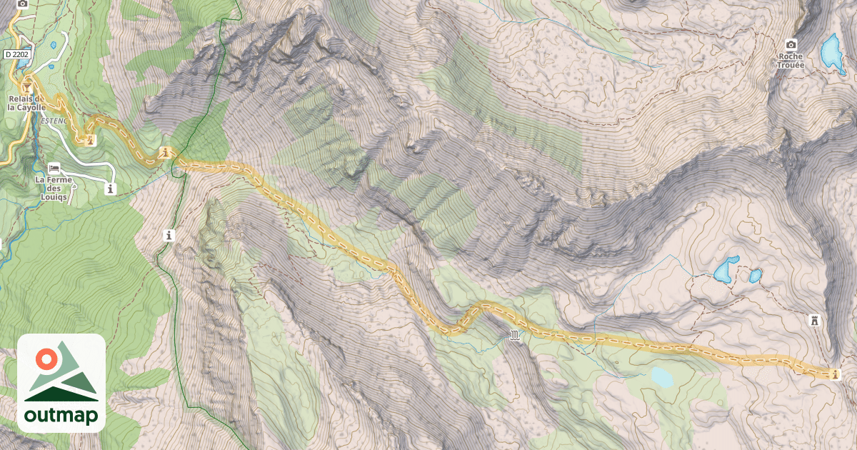 Map of Col de Gialorgues — Estenc