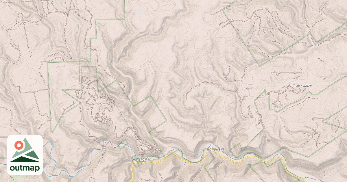 Map of Beech Creek Snowmobile Trails
