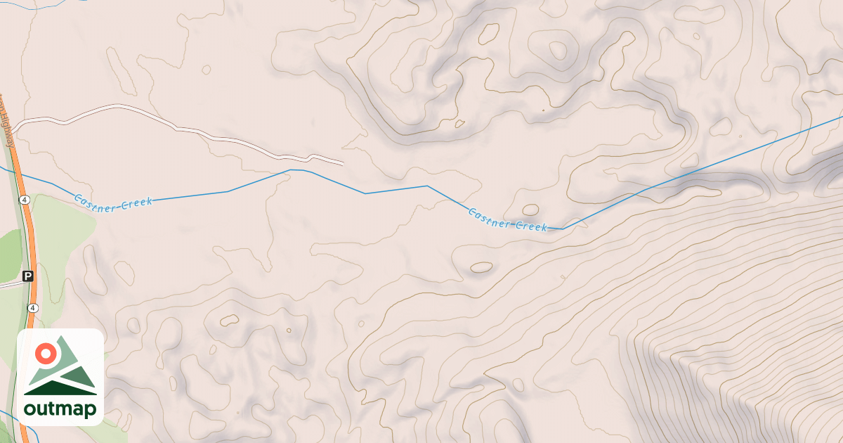 Map of Castner Glacier
