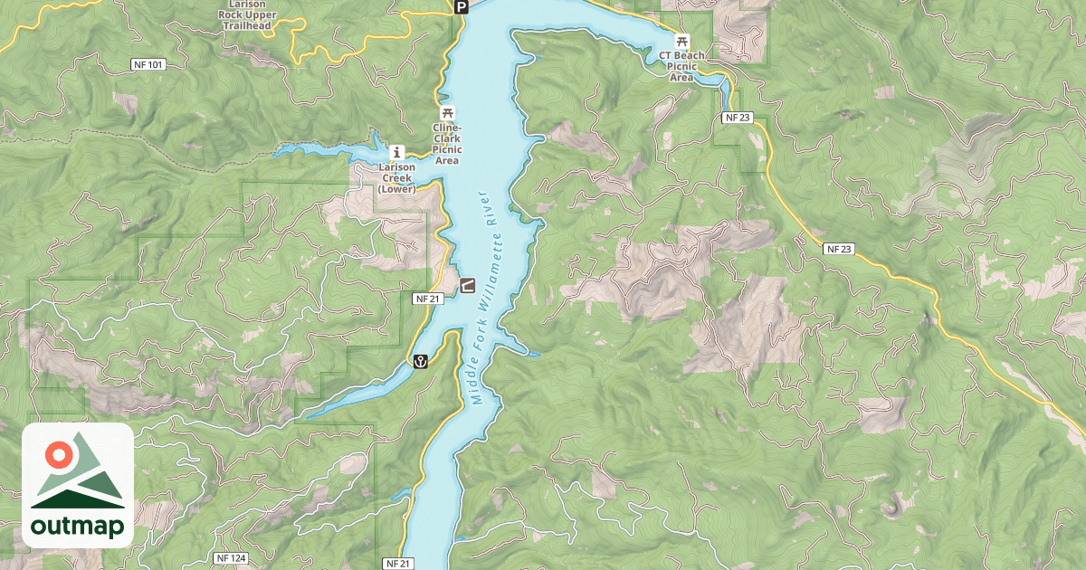 Map of EAST SHORE ROAD