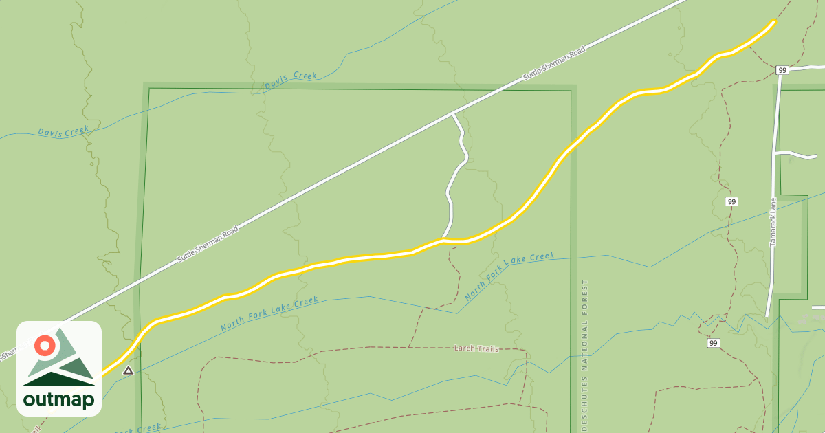 Map of Lake Creek Trail