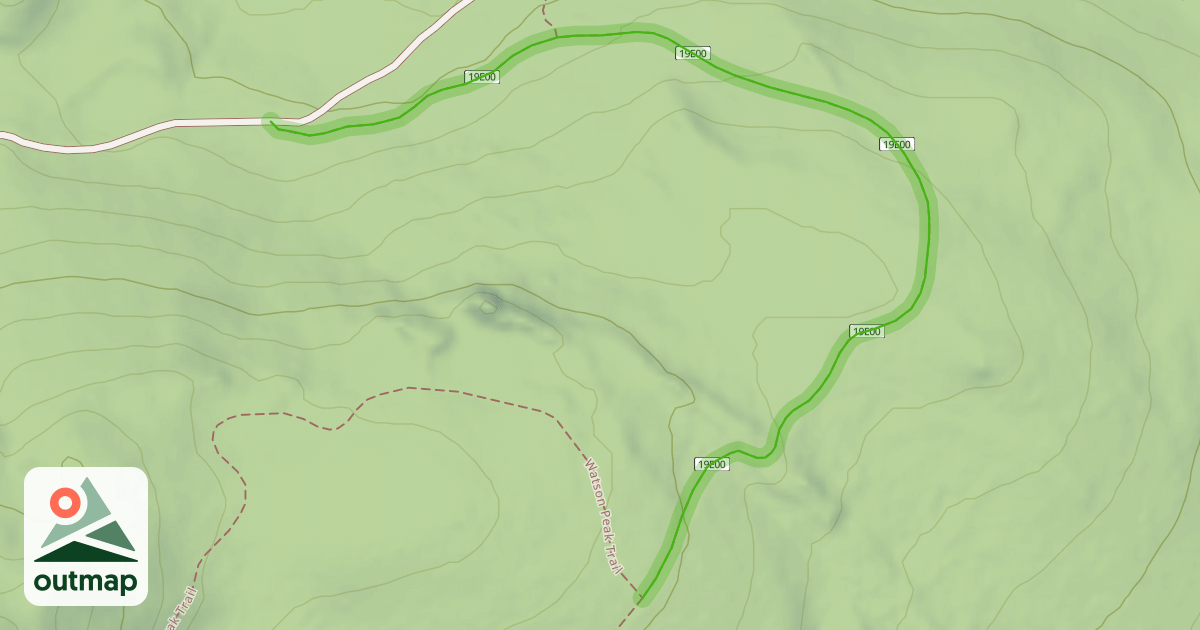 Map of Tahoe Rim Trail (Watson Lake)