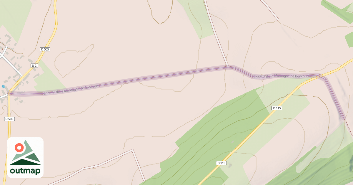 Map of Chemin de la Montagne de Boncourt