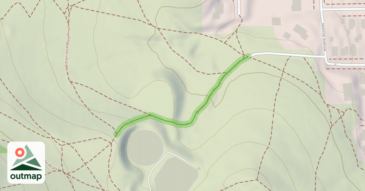 Map of Bitterroot to Daisy Hill Connector