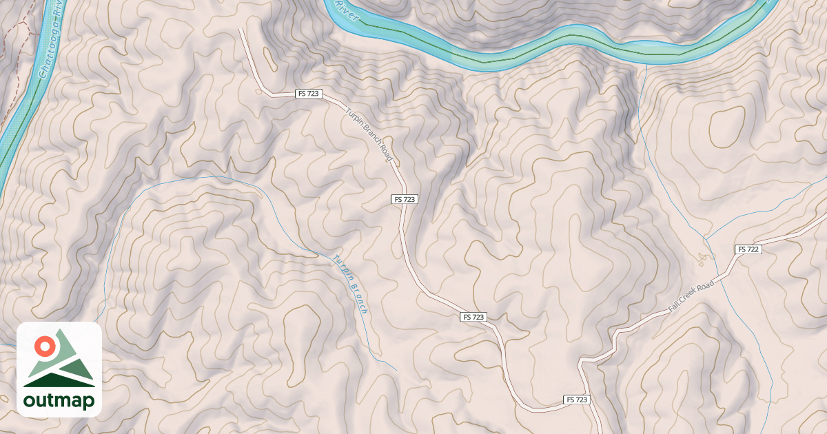 Map of TURPIN BRANCH
