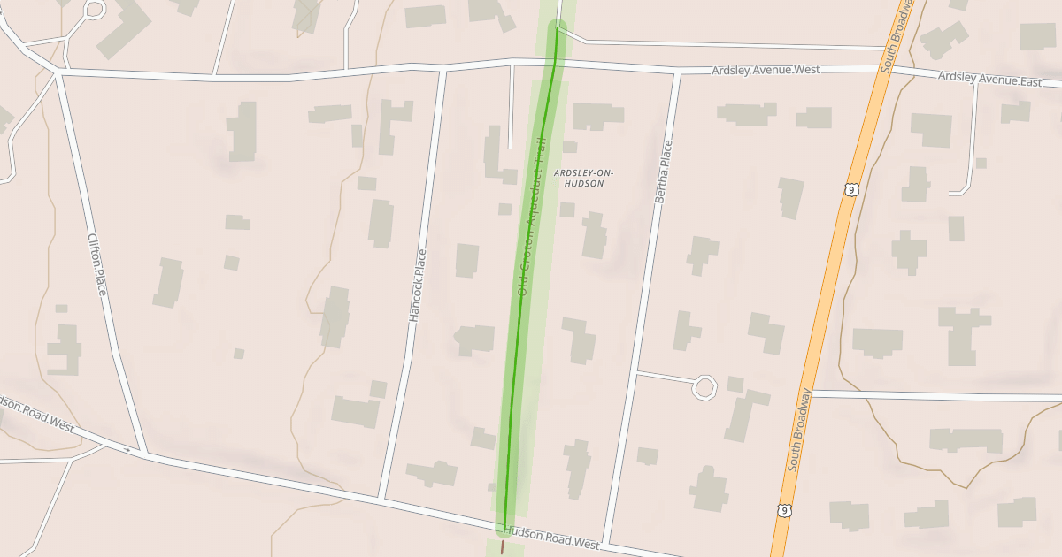 Map preview of Old Croton Aqueduct Trail