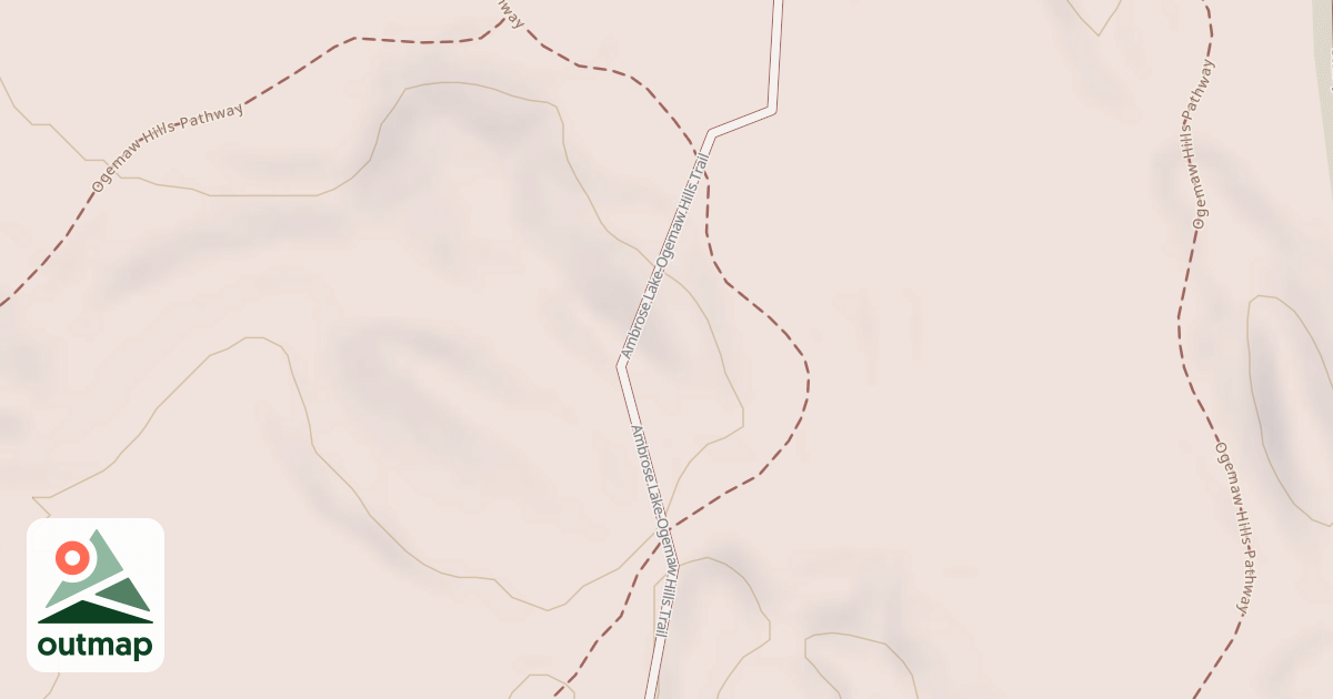 Map of Ambrose Lake To Ogemaw Hills Trail