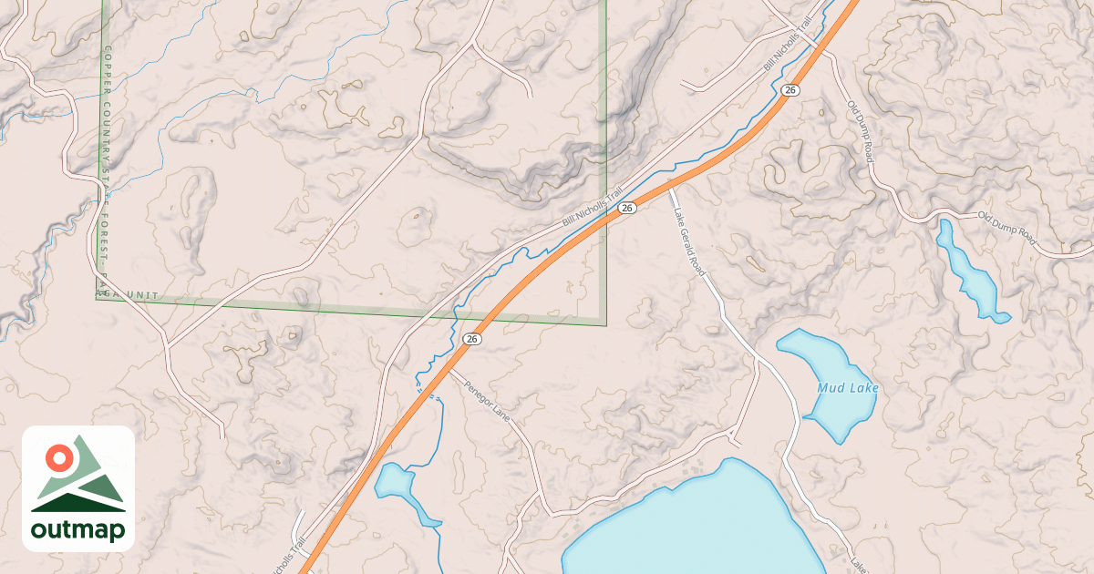 Map of Bill Nicholls Route