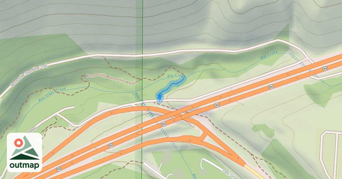Map of Bonnoville Shoreline Trail