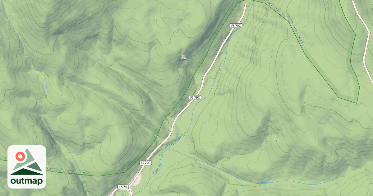 Map of EAST PRONG OVERFLOW