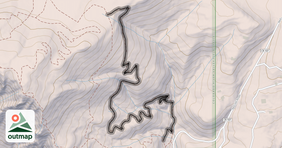 Map of Three Gulch Trail