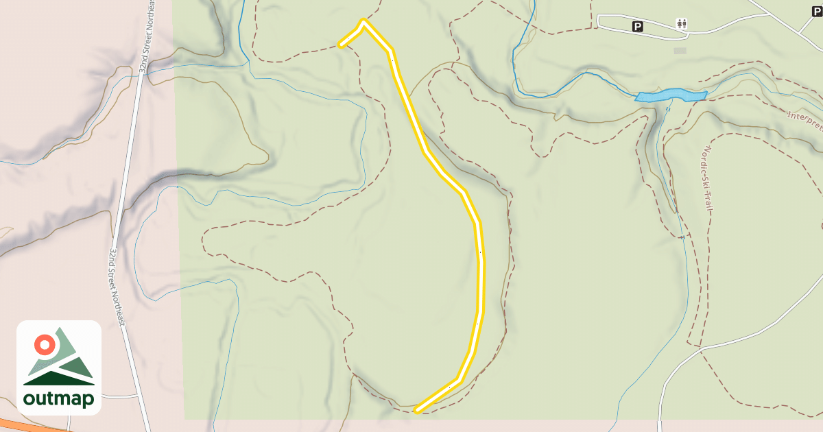 Map of Nordic Ski Trail APPROXIMATE