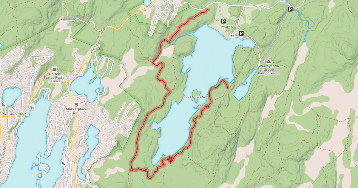 Map preview of Wawayanda Lake Loop
