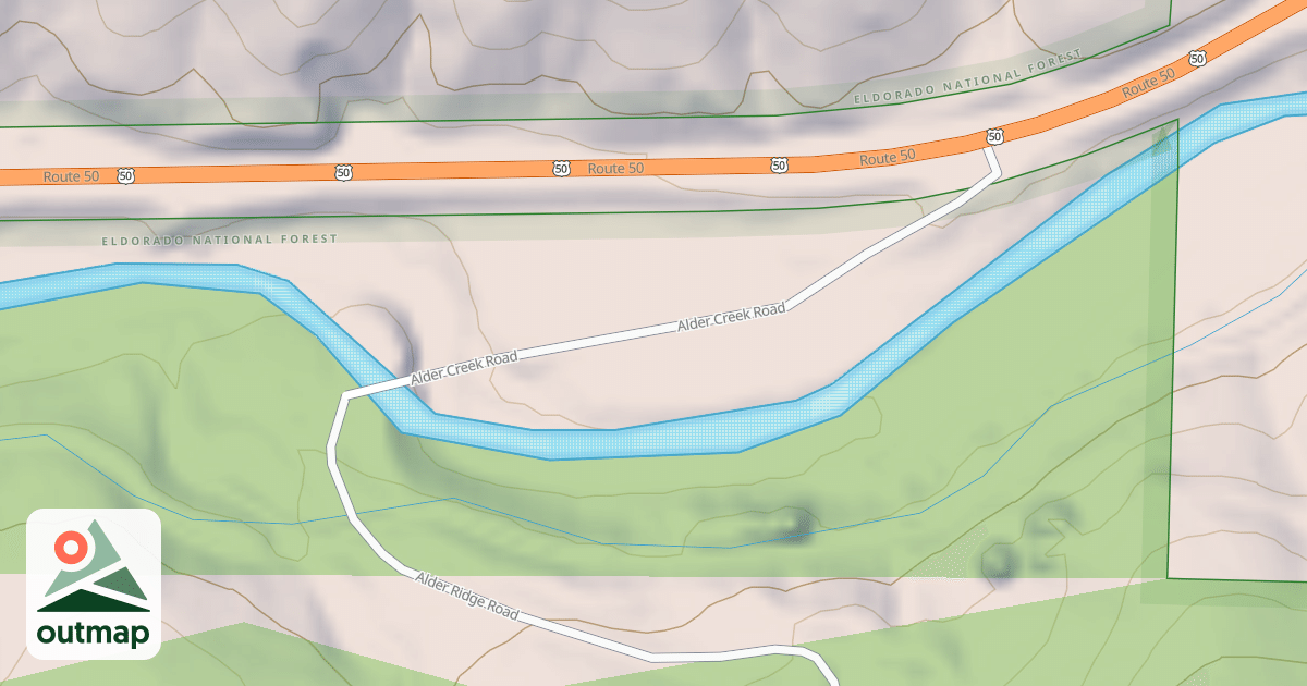 Map of ALDER CREEK
