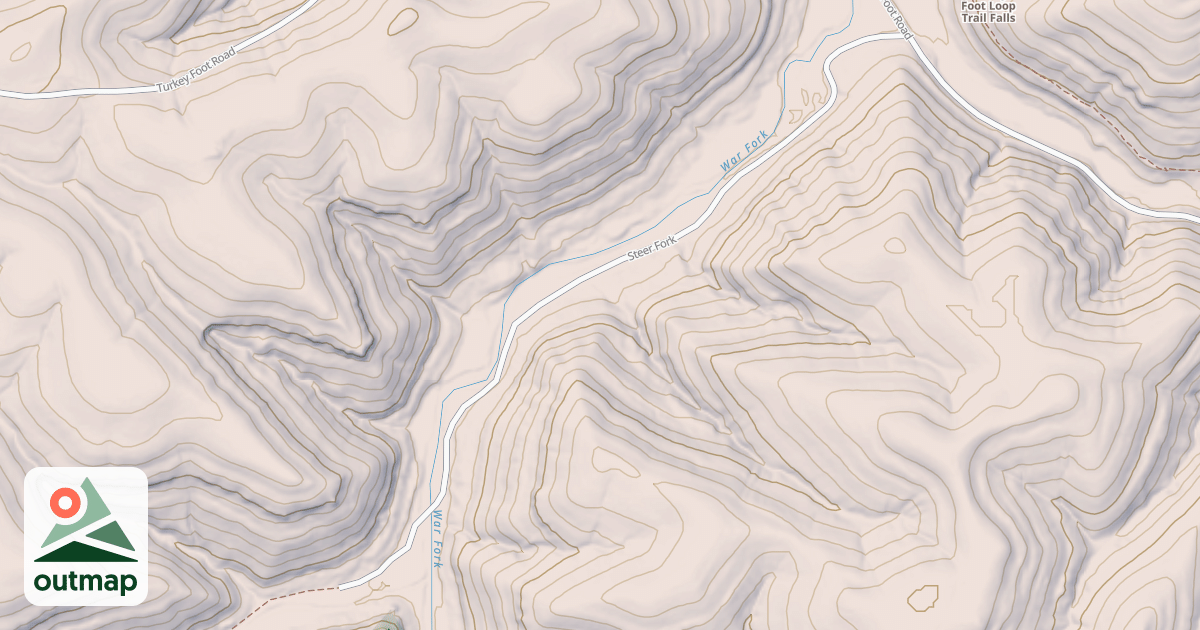 Map of STEER FORK